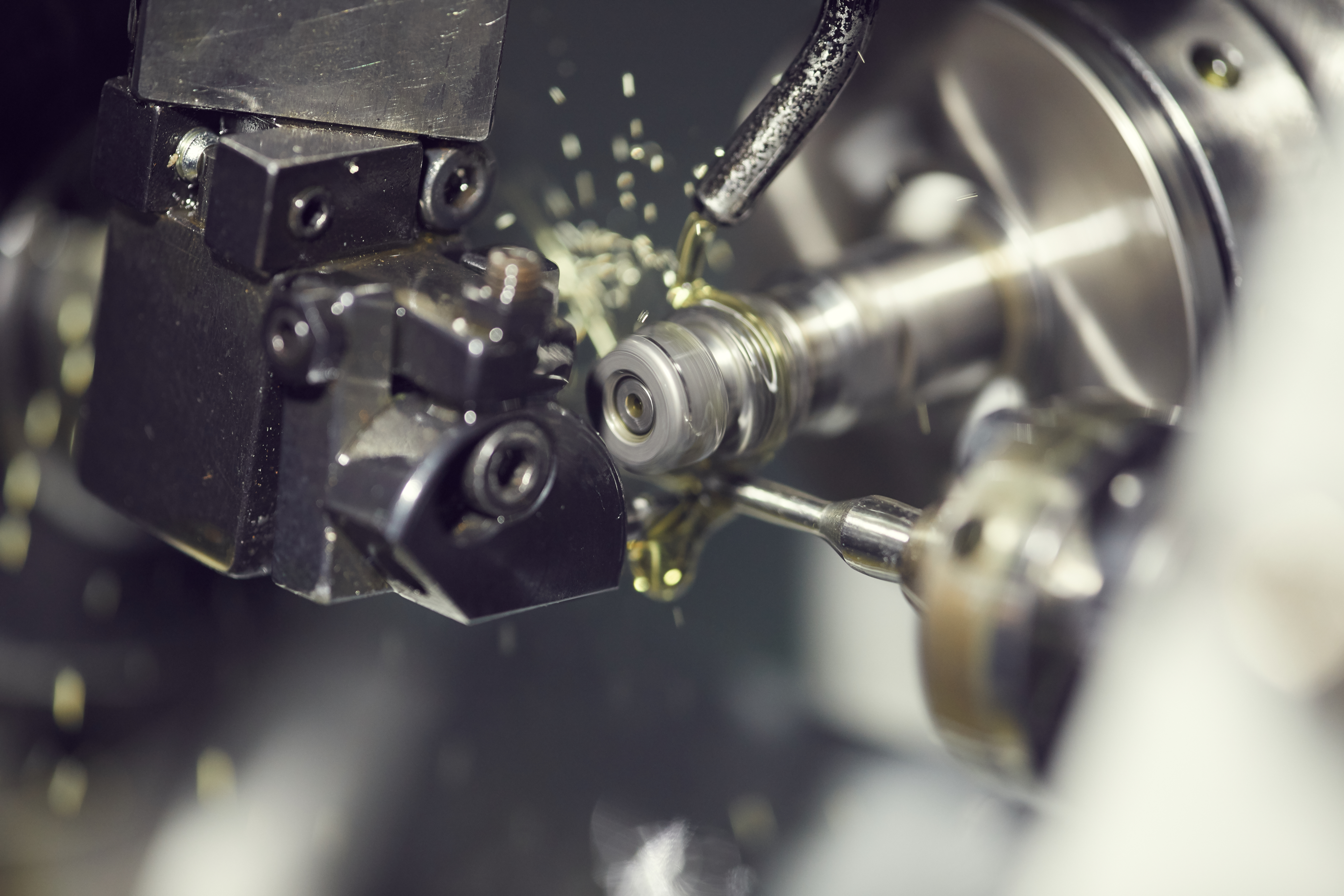 A CNC Turning machine precisely manufactures metal components, demonstrating the accuracy and efficiency of modern precision engineering processes.